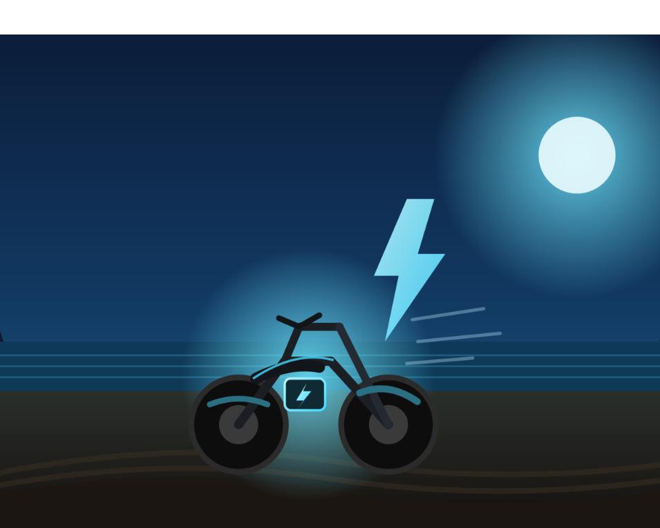 Illustration: eldriven enduromotorcykel under Gotland Grand National